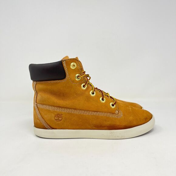 Timberland Flannery Brown Wheat High Top Chukka Boots Shoes Women's Size 7 - Picture 1 of 10